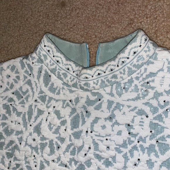 Shimmery Lacey St John Top w Sequins & Bling - Picture 3 of 9